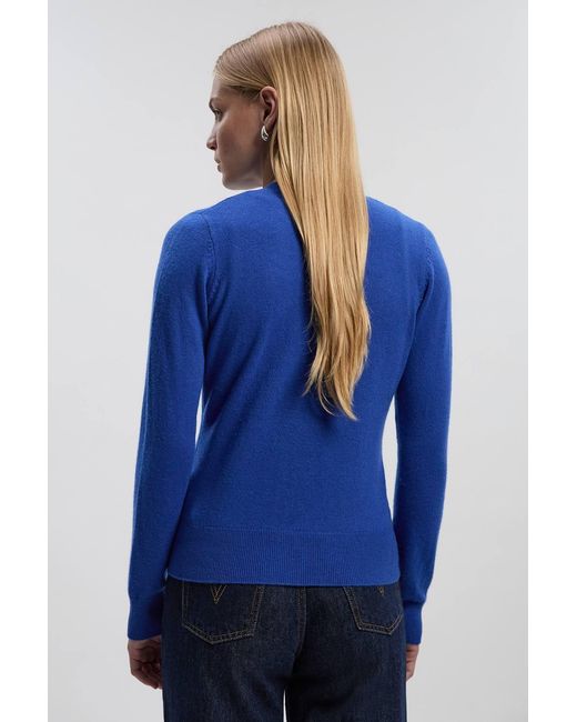 Karen Millen Blue Wool Blend Cardigan Sweater