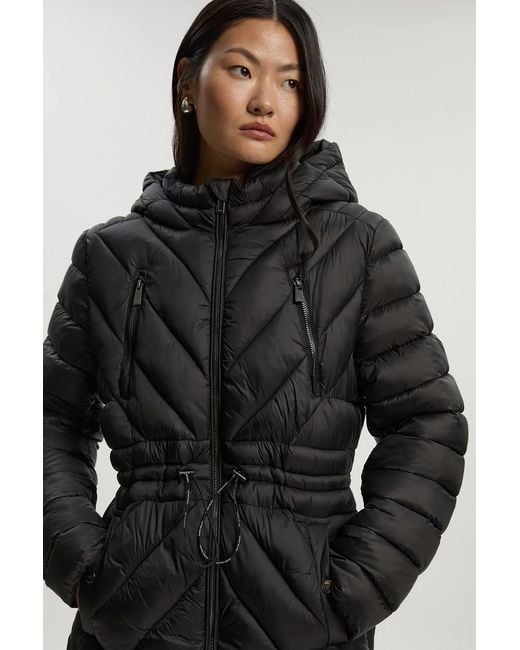 Karen Millen Black Petite Lightweight Packable Coat
