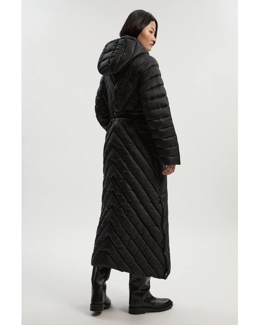 Karen Millen Black Petite Lightweight Packable Maxi Coat