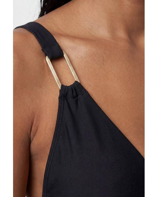 Karen Millen Black Trim Detail Bikini Top