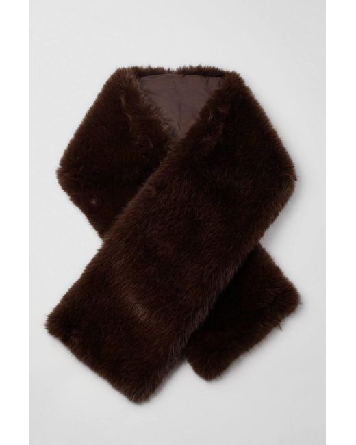 Karen Millen Brown Faux Fur Scarf