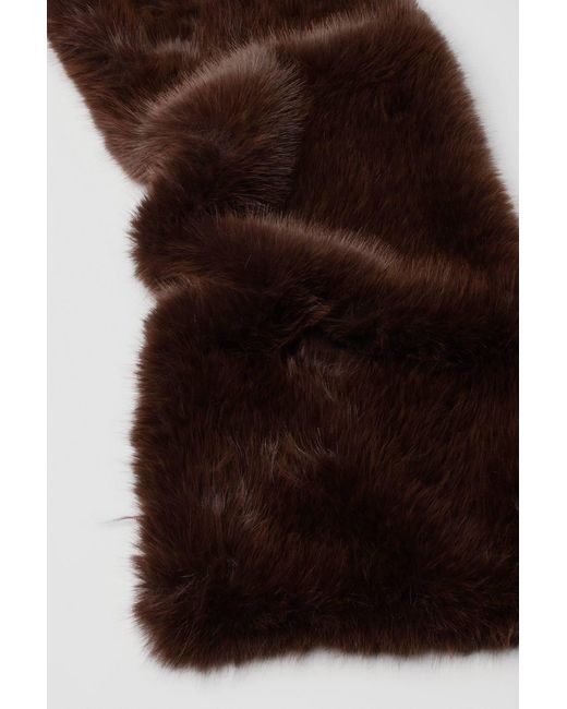 Karen Millen Brown Faux Fur Scarf