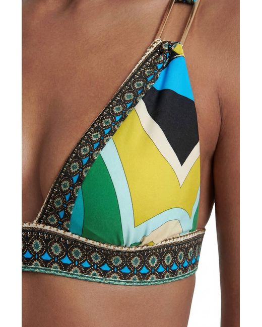 Karen Millen Multicolor Placement Print Bikini Top