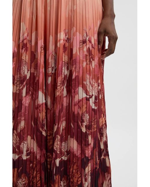Karen Millen White Pleated Woven Wide Leg Trousers