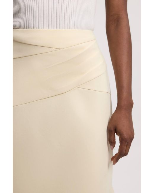 Karen Millen Natural Compact Strech Waterfall Maxi Skirt