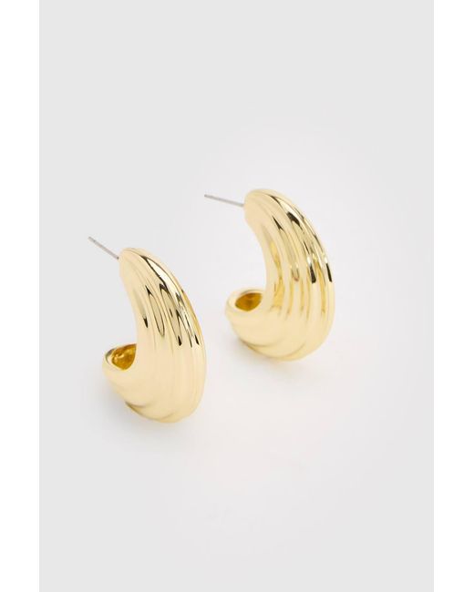Karen Millen Black Tapered Hoop Earrings