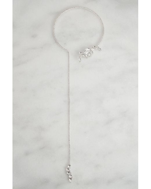 Karen Millen Metallic Diamante Dropped Neck Cuff Bracelet