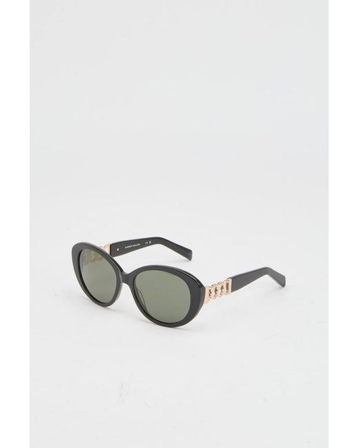 Karen Millen Black Squared Detail Sunglasses