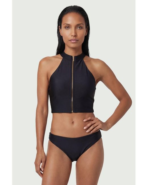 Karen Millen Black High Waist Bikini Bottoms