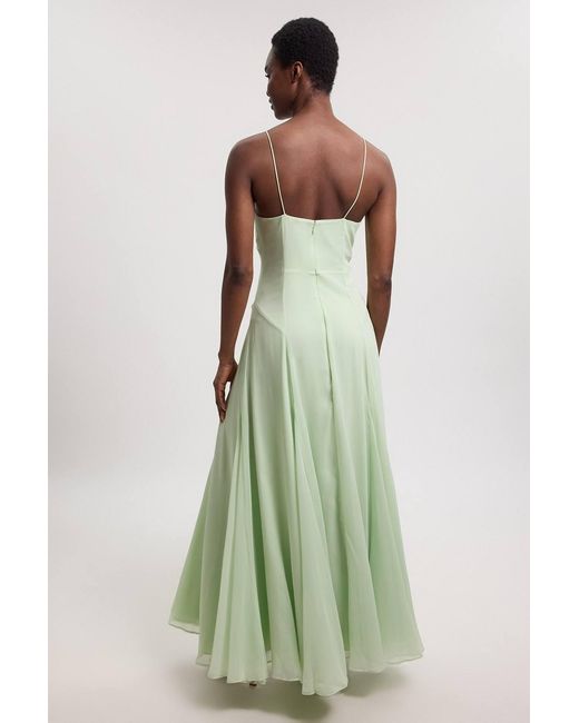 Karen Millen Green Crystal Embellished Midi Dress