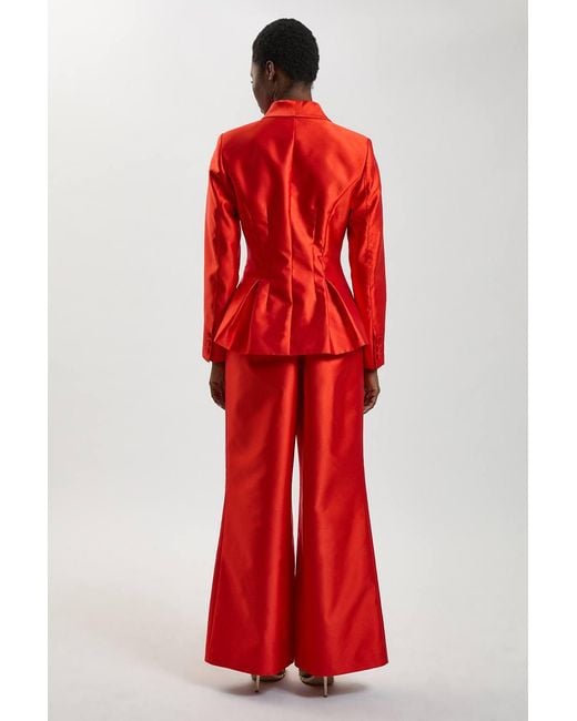 Karen Millen Structured Satin Tailored Trouser