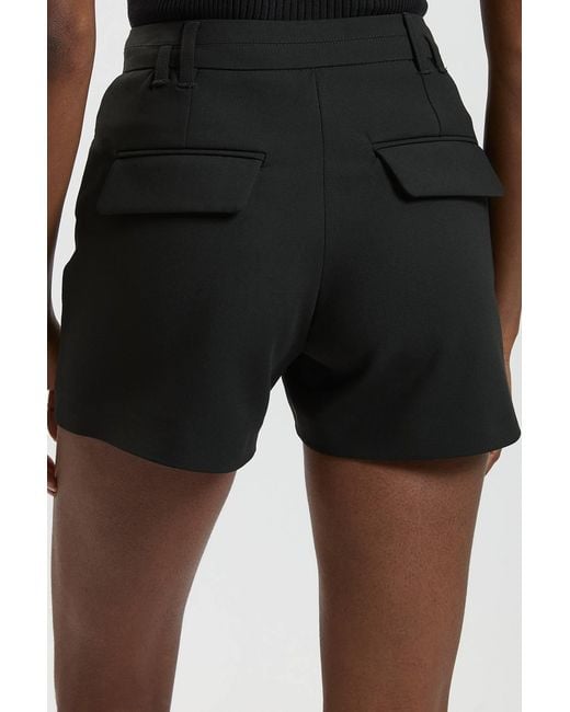 Karen Millen Black Compact Stretch Tailored Shorts