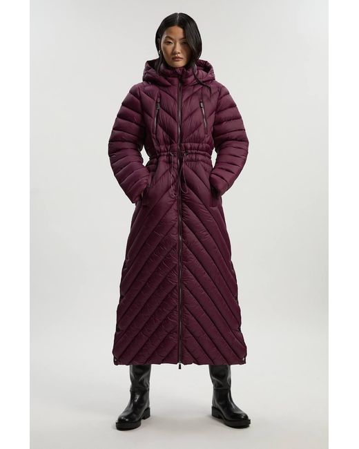 Karen Millen Purple Lightweight Packable Maxi Coat