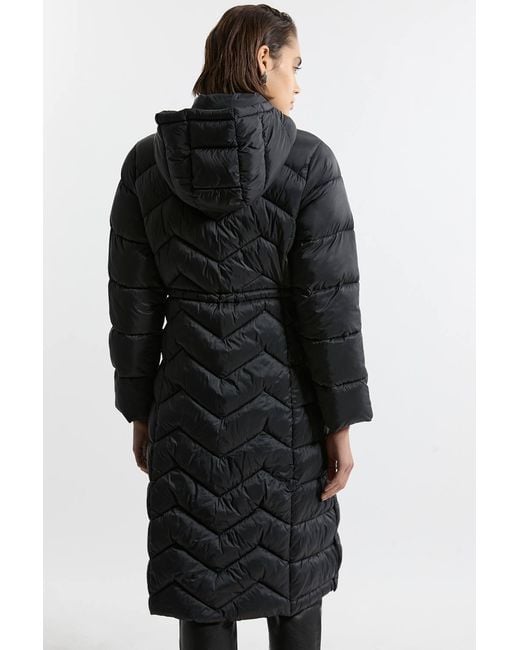 Karen Millen Black Lightweight Knee Length Packable Coat