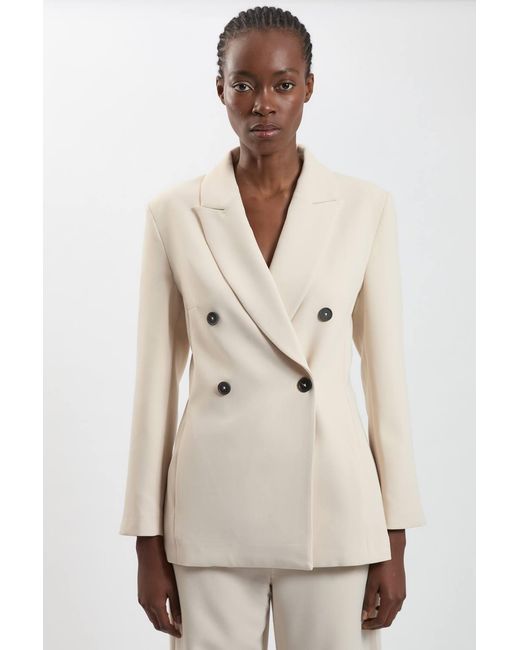 Karen Millen Natural Tailored Double Breast Blazer