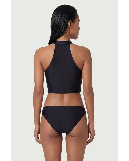 Karen Millen Black High Waist Bikini Bottoms