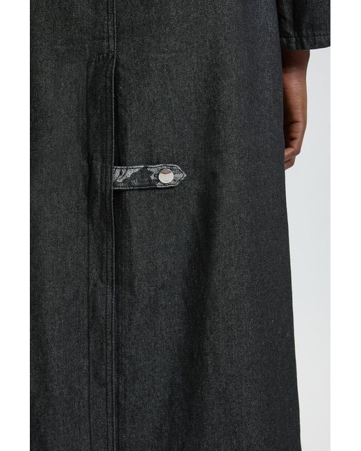 Karen Millen Black Jacquard Denim Trench Coat