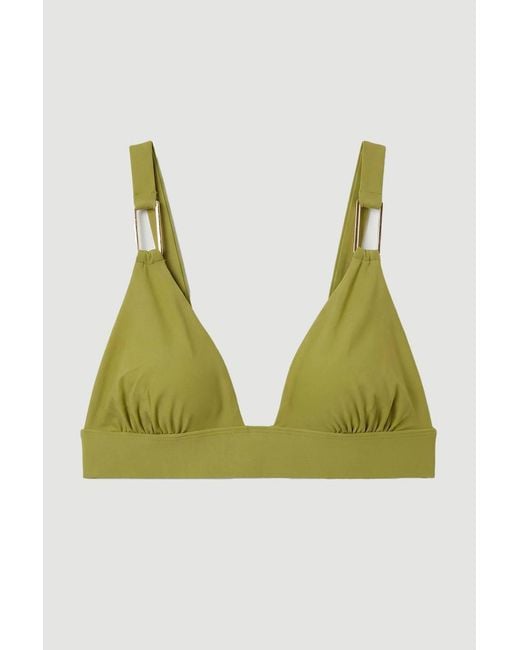 Karen Millen Green Trim Detail Bikini Top