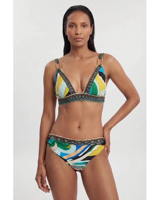 Karen Millen Multicolor Placement Print Bikini Bottom