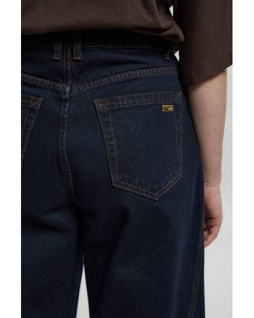 Karen Millen Black Denim Barrel Leg Jeans