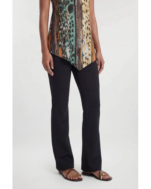 Karen Millen Black Compact Stretch Pocket Straight Leg Trousers