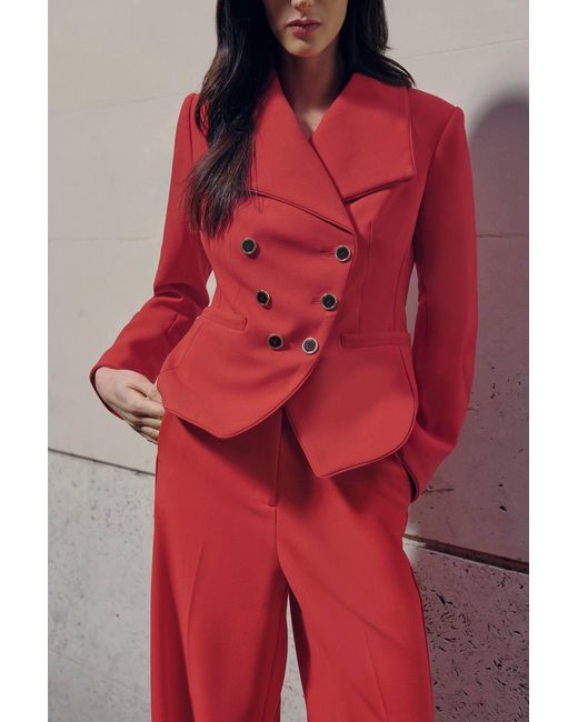 Karen Millen Compact Stretch Tipped Tailored Blazer