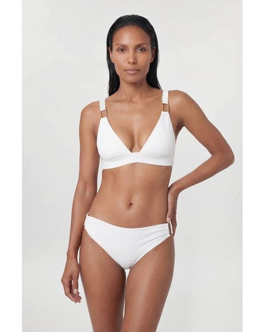 Karen Millen White Trim Detail Bikini Top