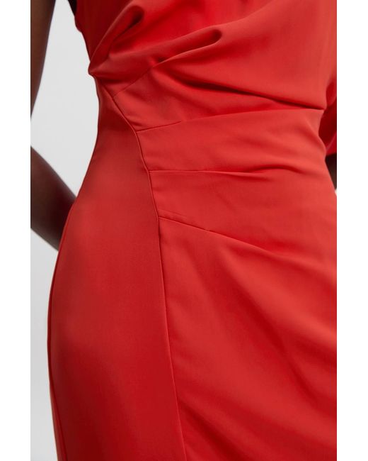 Karen Millen Soft Tailored Asymmetric Sleeve Midi Dress