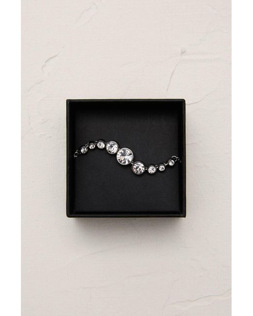 Karen Millen Natural Tone Crystal Flow Bracelet