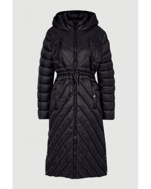Karen Millen Black Lightweight Knee Length Packable Coat