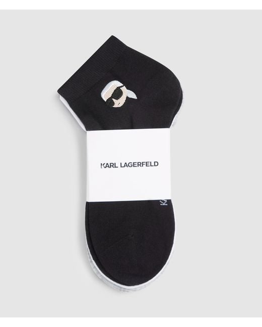 Karl Lagerfeld Metallic Ikon Short Socks – 3-Pack, Multicoloured for men