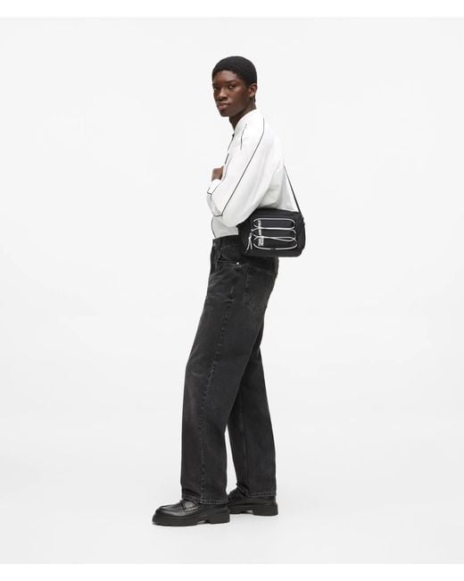 KL Jeans Black Utility Drawstring Camera Bag for men