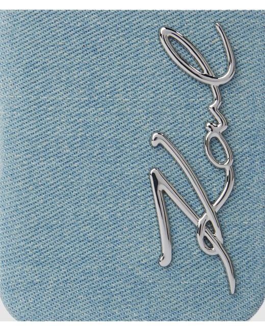 Karl Lagerfeld Blue Signature Denim Iphone 16 Pro Case