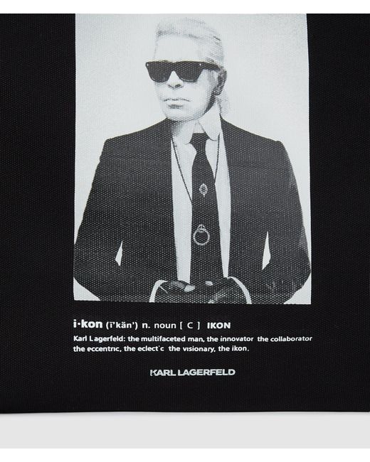 Karl Lagerfeld Black Karl Print Shopper for men