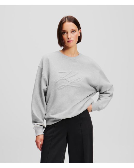 Karl Lagerfeld Gray Karl Autograph Sweatshirt