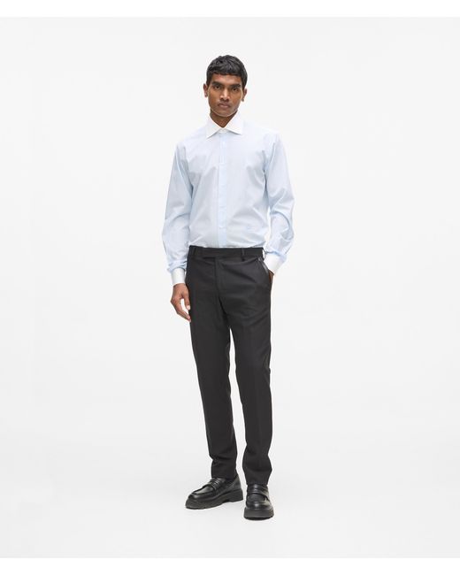 Karl Lagerfeld White Striped Shirt for men