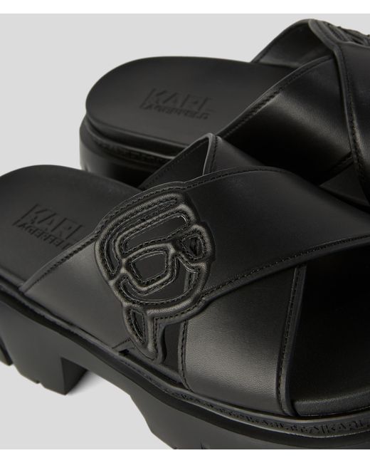 Karl Lagerfeld Black Karl Ikonik Nft Sun Trekka Sandals