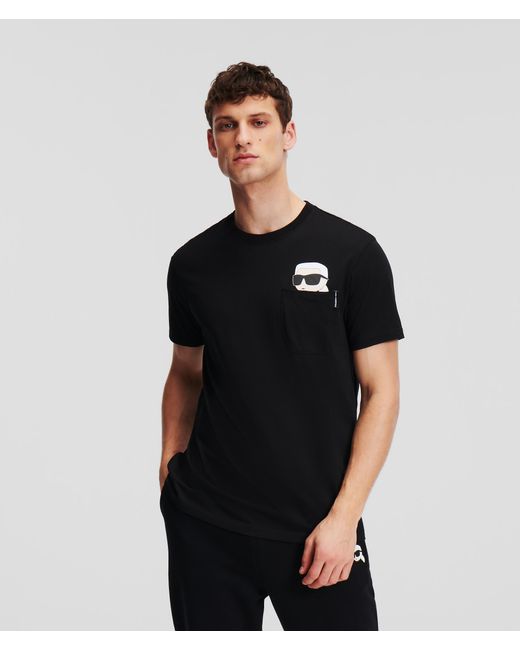 T-shirt À Poche K/ikonik Karl Lagerfeld pour homme en coloris Black