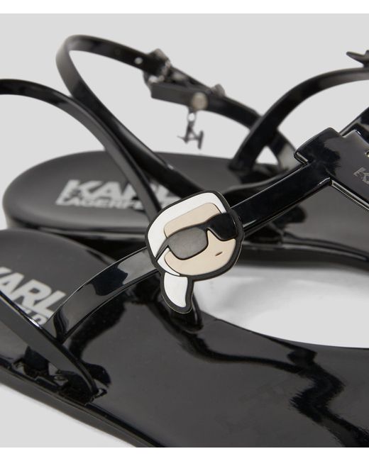 Karl Lagerfeld Black Ikon Nft Jelly Sandals
