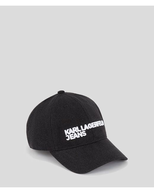 Karl Lagerfeld Black Denim Cap