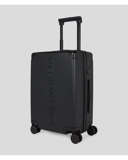 Karl Lagerfeld Black K/Travel Hard-Shell Trolley Case for men
