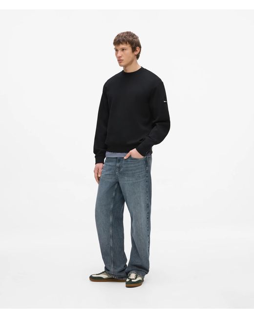 KL Jeans Black Scuba Crew Neck Sweatshirt for men