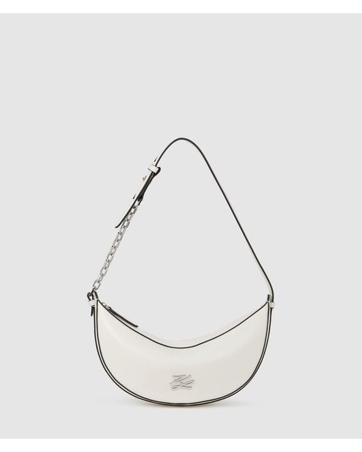 Karl Lagerfeld White K/Autograph Small Moon Bag