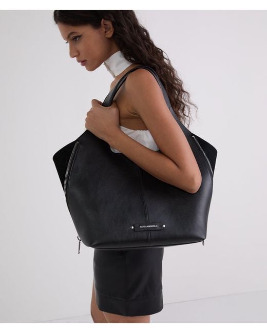 Karl Lagerfeld Black K/Hardware Medium Tote Bag