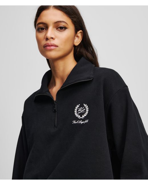 Karl Lagerfeld Blue Hotel Karl Loungewear Half-zip Sweatshirt