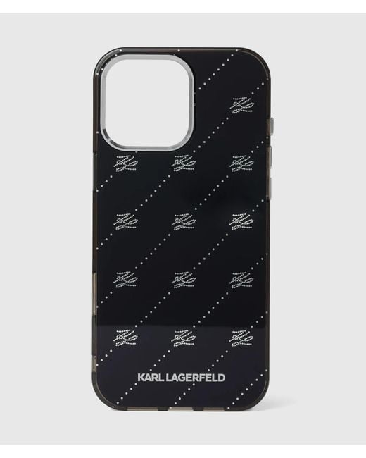 Karl Lagerfeld Black All-Over Autograph Iphone 16 Pro Max Case