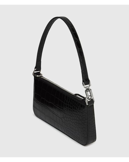 KL Jeans Black Transformable Croco Pouch