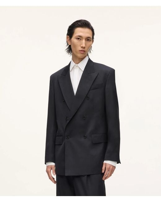 Karl Lagerfeld Blue Kl Studio Double-Breasted Blazer for men
