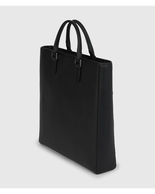Karl Lagerfeld Black K/Monogram Leather Tote Bag for men