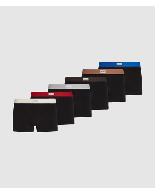 Karl Lagerfeld Black Logo Tab Elastic Trunks – 7-Pack for men